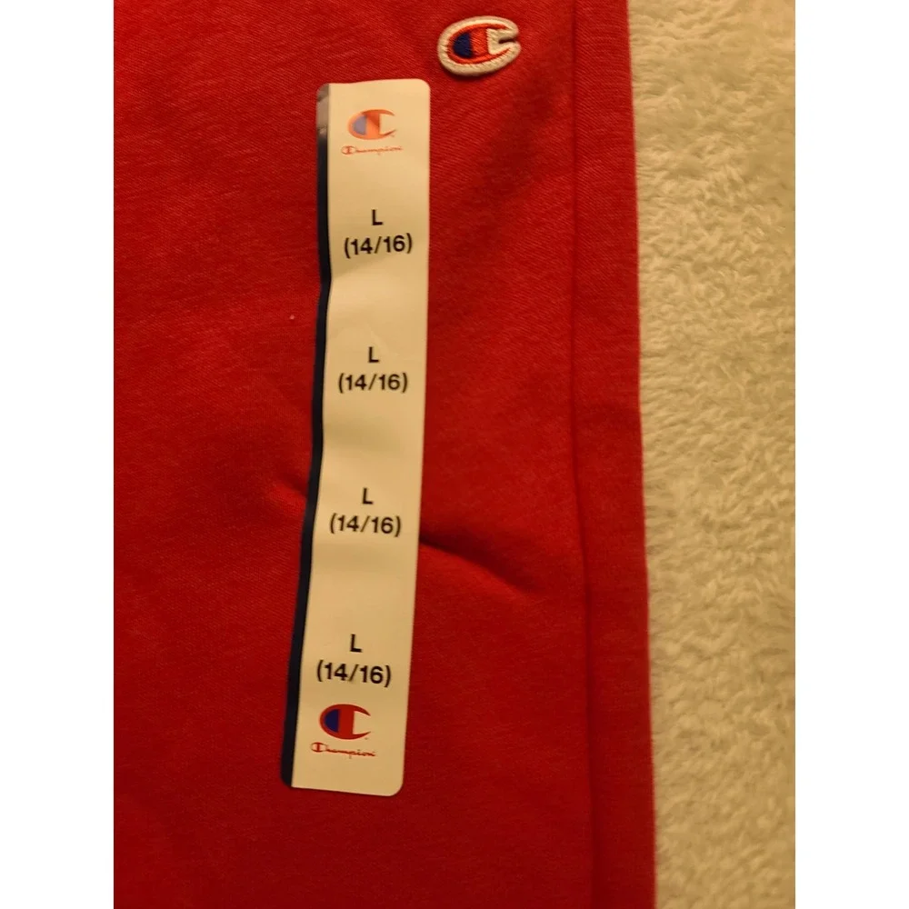 Champion Boys Signature Fleece Jogger Lychee Red Large 14/16 Elastic Waist NWT